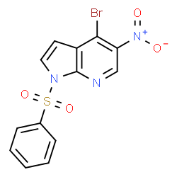 4-Bromo-5-nitro-1-(phenylsulfonyl)-1H-pyrrolo[2,3-b]pyridine structure