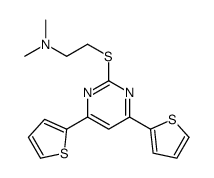 2-(4,6-dithiophen-2-ylpyrimidin-2-yl)sulfanyl-N,N-dimethylethanamine Structure