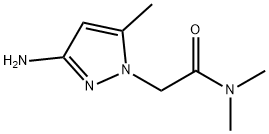 2-(3-胺-5-甲基-1H-吡唑-1-基)-N,N-二甲基乙酰胺结构式