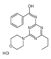 N-(4-morpholin-4-yl-6-propyl-1,3,5-triazin-2-yl)benzamide,hydrochloride Structure