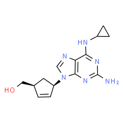 2-Cyclopentene-1-methanol, 4-[2-amino-6-(cyclopropylamino)-9H-purin-9-yl]-, cis- Structure