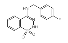 2H-1,2,3-Benzothiadiazin-4-amine,N-[(4-fluorophenyl)methyl]-, 1,1-dioxide结构式