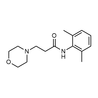 N-(2,6-二甲基苯基)-3-吗啉代丙酰胺结构式