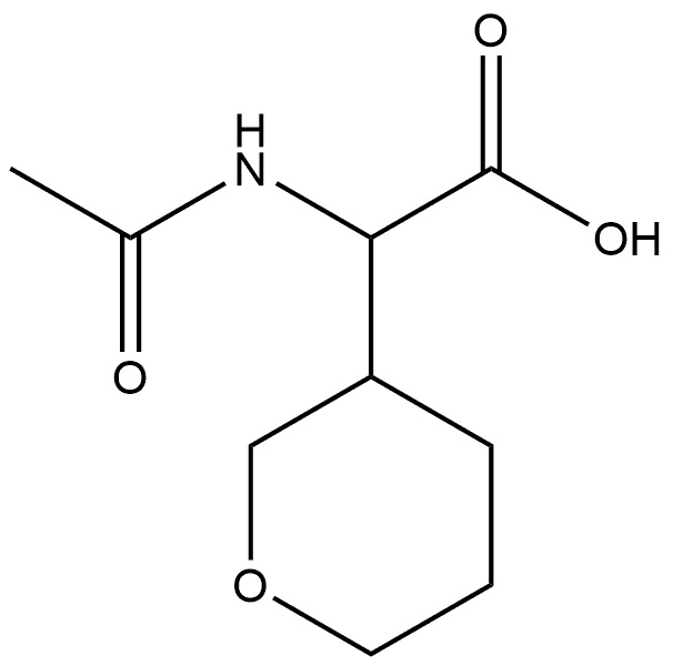 2H-Pyran-3-acetic acid, α-(acetylamino)tetrahydro-结构式