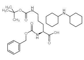 Nα-Z-Nδ-Boc-L-ornithine dicyclohexyl ammonium salt structure