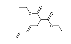 diethyl 2-((2E,4E)-hexa-2,4-dienyl)malonate结构式