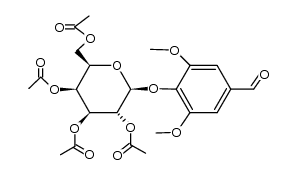 3,5-Dimethoxy-4-(2,3,4,6-tetra-O-acetyl-β-D-galactopyranosyloxy)benzaldehyde Structure