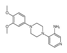 4-[4-(3,4-Dimethoxyphenyl)-1-piperazinyl]-3-pyridinamine structure