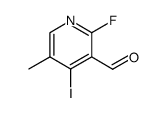 2-Fluoro-4-iodo-5-methyl-3-pyridinecarboxaldehyde结构式