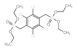 1,2,4,5-tetrachloro-3,6-bis(diethoxyphosphorylmethyl)benzene structure