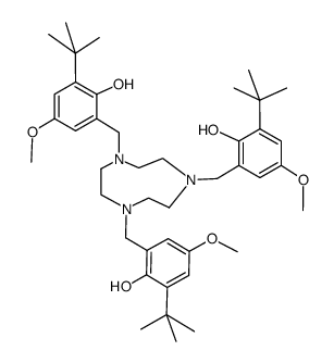 1,4,7-tris(3-tert-butyl-2-hydroxy-5-methoxybenzyl)-1,4,7-triazacyclononane Structure