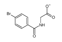 (4-bromobenzoylamino)-acetic acid Structure