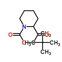 2-Acetyl-1-piperidinecarboxylic acid tert-butyl ester structure