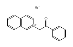 Isoquinolinium,2-(2-oxo-2-phenylethyl)-, bromide (1:1) Structure