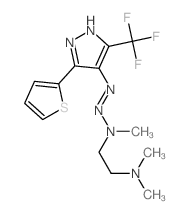 Ethanamine,N,N-dimethyl-2-[1-methyl-3-[3-(2-thienyl)-5-(trifluoromethyl)-1H-pyrazol-4-yl]-2-triazen-1-yl]-结构式