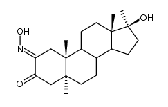 2-Hydroxyimino-17β-hydroxy-17α-methyl-5α-androstan-3-on结构式