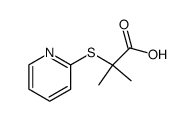 Propionic acid, 2-methyl-2-(2-pyridylthio)- (8CI) structure