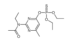 Thiophosphoric acid O-[2-[acetyl(ethyl)amino]-6-methylpyrimidin-4-yl]O,O-diethyl ester Structure