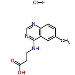 N-(6-Methyl-4-quinazolinyl)-β-alanine hydrochloride (1:1) Structure