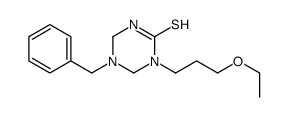 5-benzyl-1-(3-ethoxypropyl)-1,3,5-triazinane-2-thione Structure