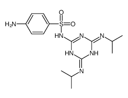 4-amino-N-[4,6-bis(propan-2-ylamino)-1,3,5-triazin-2-yl]benzenesulfonamide结构式