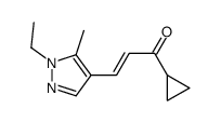 2-Propen-1-one,1-cyclopropyl-3-(1-ethyl-5-methyl-1H-pyrazol-4-yl)-(9CI) structure