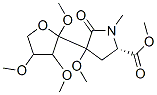 4-Methoxy-1-methyl-5-oxo-4-(tetrahydro-2,3,4-trimethoxyfuran-2-yl)-L-proline methyl ester结构式