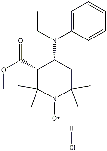(3R,4R)-4-[(1S)-Phenylethylamino-3-methoxycarbonyl]-2,2,6,6-tetramethylpiperidine-1-oxyl Hydrochloride结构式