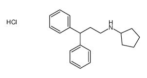 N-(3,3-diphenylpropyl)cyclopentanamine,hydrochloride Structure