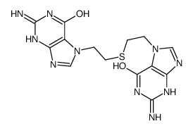 2-amino-7-[2-[2-(2-amino-6-oxo-3H-purin-7-yl)ethylsulfanyl]ethyl]-3H-purin-6-one Structure