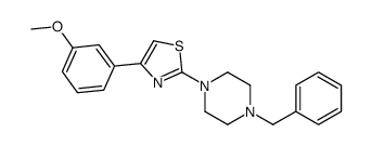 Piperazine, 1-[4-(3-methoxyphenyl)-2-thiazolyl]-4-(phenylmethyl)- (9CI)结构式