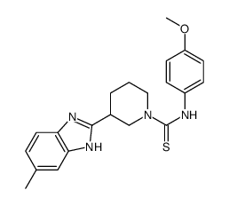 1-Piperidinecarbothioamide,N-(4-methoxyphenyl)-3-(5-methyl-1H-benzimidazol-2-yl)-(9CI) structure