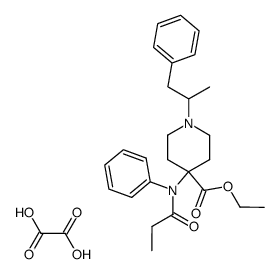 1-(1-Methyl-2-phenylethyl)-4-(N-propionylanilino)piperidin-4-carbonsaeure-ethylester-oxalat Structure