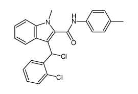 3-[Chloro-(2-chloro-phenyl)-methyl]-1-methyl-1H-indole-2-carboxylic acid p-tolylamide结构式