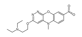 N,N-diethyl-2-(5-methyl-8-nitropyridazino[3,4-b][1,4]benzoxazin-3-yl)oxyethanamine结构式