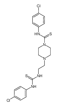 4-{2-[3-(4-Chloro-phenyl)-thioureido]-ethyl}-piperazine-1-carbothioic acid (4-chloro-phenyl)-amide结构式