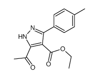 ethyl 5-acetyl-3-(4-methylphenyl)-1H-pyrazole-4-carboxylate Structure