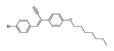 (Z)-3-(4-Bromo-phenyl)-2-(4-heptyloxy-phenyl)-acrylonitrile结构式