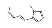 1-methyl-2-penta-1,3-dienylpyrrole Structure