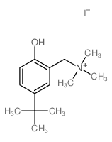 (2-hydroxy-5-tert-butyl-phenyl)methyl-trimethyl-azanium structure