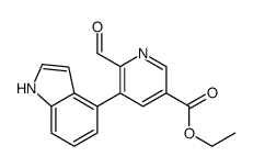 ethyl 6-formyl-5-(1H-indol-4-yl)pyridine-3-carboxylate Structure