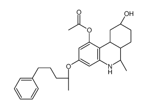 [(6S,6aR,9R,10aR)-9-hydroxy-6-methyl-3-(5-phenylpentan-2-yloxy)-5,6,6a,7,8,9,10,10a-octahydrophenanthridin-1-yl] acetate,hydrochloride Structure