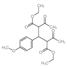 diethyl 2,4-diacetyl-3-(4-methoxyphenyl)pentanedioate结构式