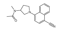 N-[1-(4-cyanonaphthalen-1-yl)pyrrolidin-3-yl]-N-methylacetamide结构式