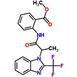 Methyl 2-({2-[2-(trifluoromethyl)-1H-benzimidazol-1-yl]propanoyl}amino)benzoate结构式