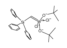 di-tert-butoxy((triphenylsilyl)methylene)tungsten(VI) chloride结构式