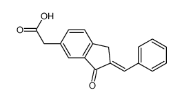 2-[(2Z)-2-benzylidene-3-oxo-1H-inden-5-yl]acetic acid Structure