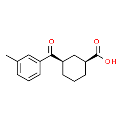 cis-3-(3-Methylbenzoyl)cyclohexane-1-carboxylic acid structure