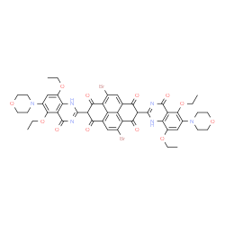 1,3,6,8(2H,7H)-Pyrenetetrone,4,9-dibromo-2,7-bis[5,8-diethoxy-1,4-dihydro-6-(4-morpholinyl)-4-oxo-2-quinazolinyl]- (9CI) picture