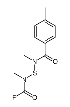 N-methyl-N-[methyl-(4-methylbenzoyl)amino]sulfanylcarbamoyl fluoride Structure